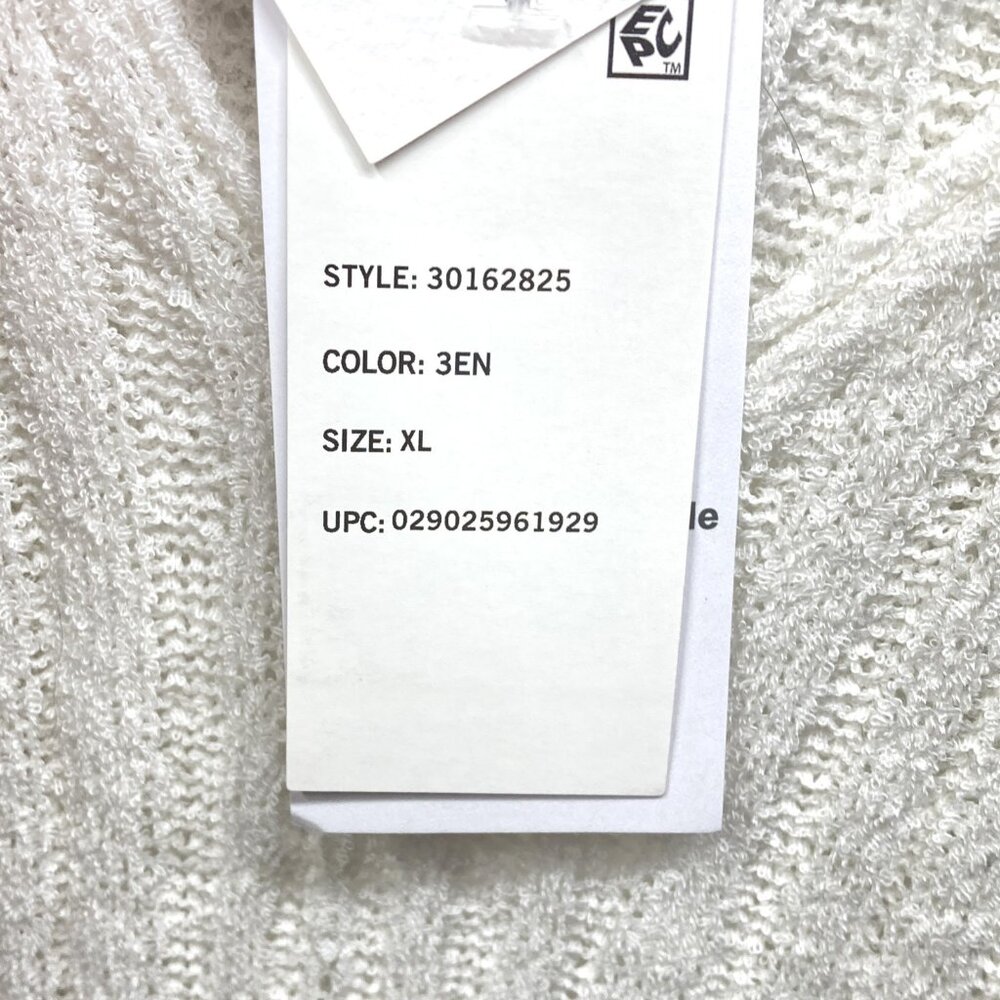 Jessica Simpson Edith Sweater Tank Top, Size XL, White Racerback V-Neck, NEW - Picture 11 of 14